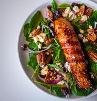 SMOKEY MAPLE & PEPPER BACON WRAPPED JAIL ISLAND® ATLANTIC SALMON