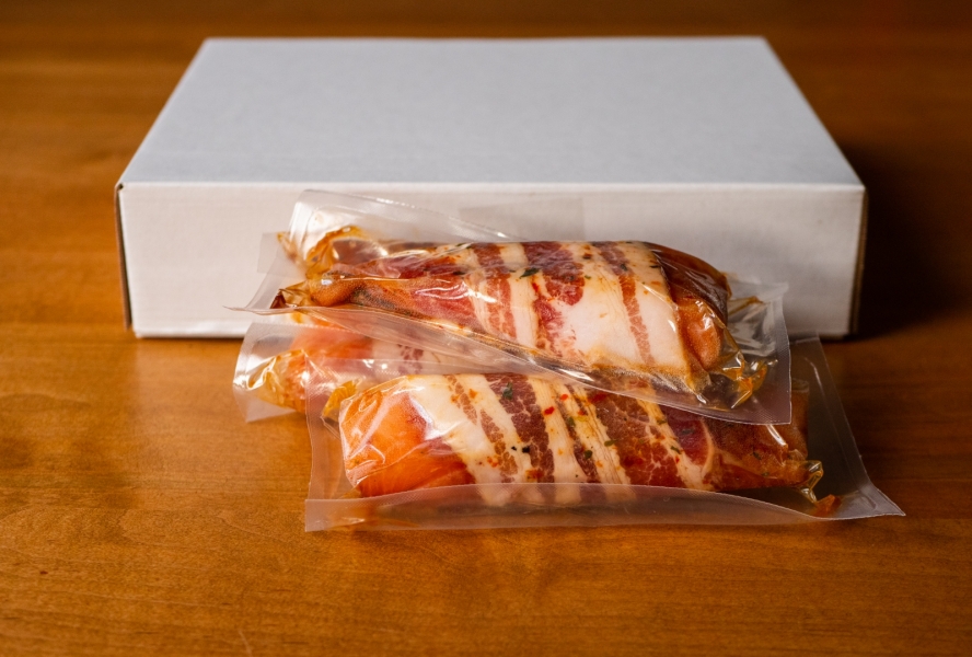 SMOKEY MAPLE & PEPPER BACON WRAPPED JAIL ISLAND® ATLANTIC SALMON